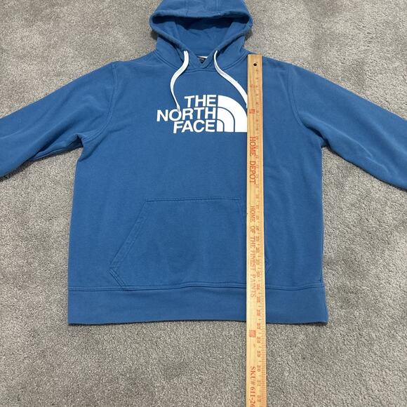 The North Face Men's Size Medium Blue Hoodie Pullover Sweatshirt - Picture 3 of 5